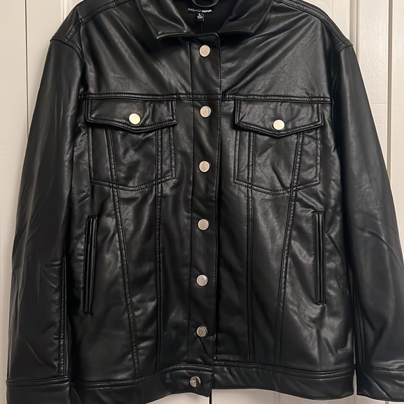 Fashion nova leather jacket shacket - Picture 5 of 5